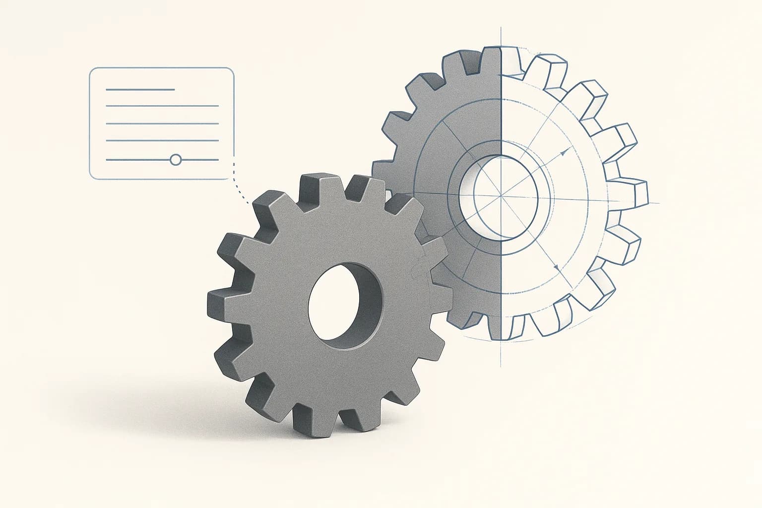 The Spur Gear add-in's props panel beside the gear it drew, a second gear meshed against it